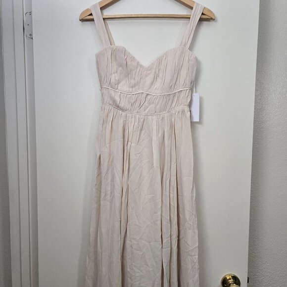 NEW Reformation Jayde Dress Size 8P Prosecco NWT Bridesmaid Maxi - Picture 5 of 10